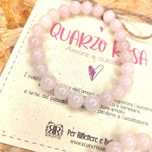 bracciale quarzo rosa